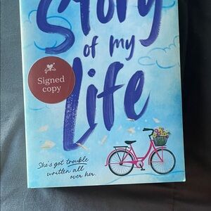 Blue and Pink Bicycle Themed Book